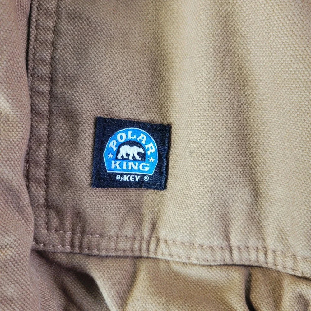 Polar King by Key Kids Brown Duck Canvas Fleece Lined Hooded Work Jacket Kids‎